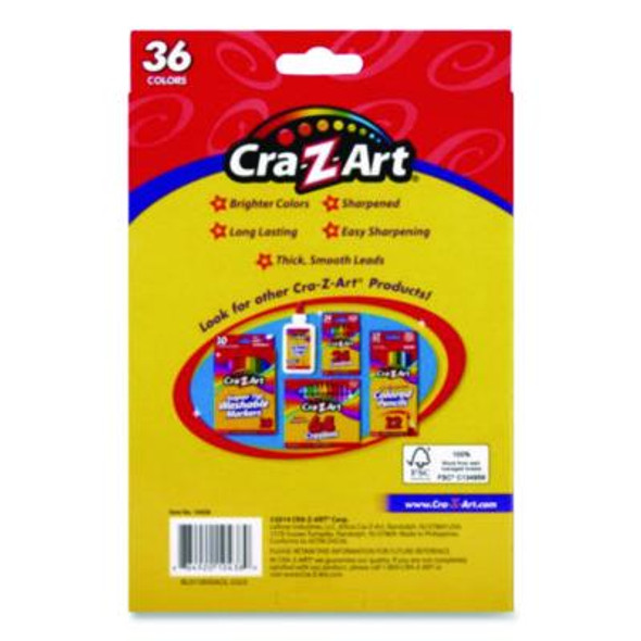 Colored Pencils, 36 Assorted Lead And Barrel Colors, 36/Box