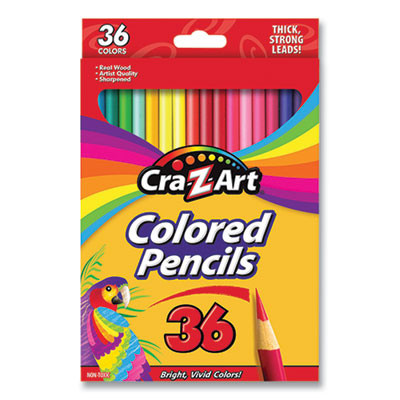 Colored Pencils, 36 Assorted Lead And Barrel Colors, 36/Box