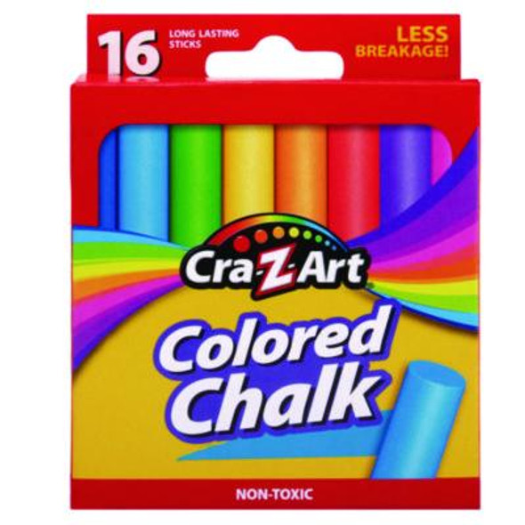 Colored Chalk, Assorted Colors, 16/Pack