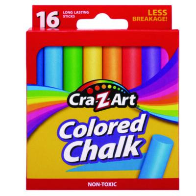 Colored Chalk, Assorted Colors, 16/Pack