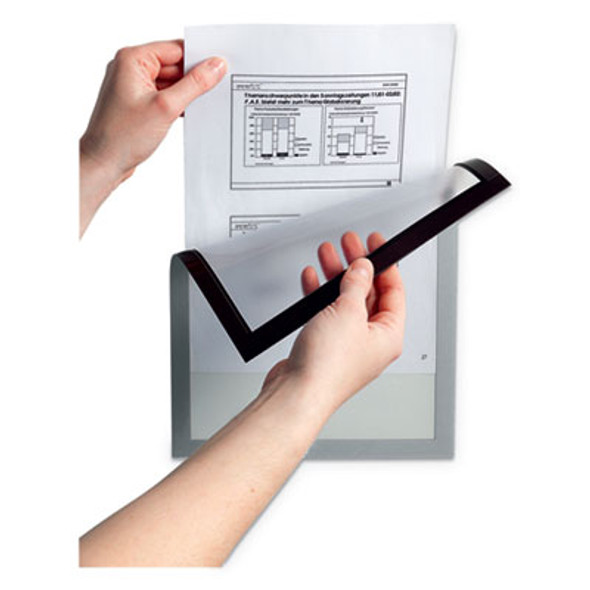 Duraframe Magnetic Sign Holder, 8.5 X 11, Silver Frame, 2/Pack