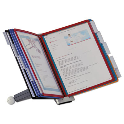 Sherpa Desk Reference System, 10 Panels, 10 x 5.63 x 13.88, Assorted Borders