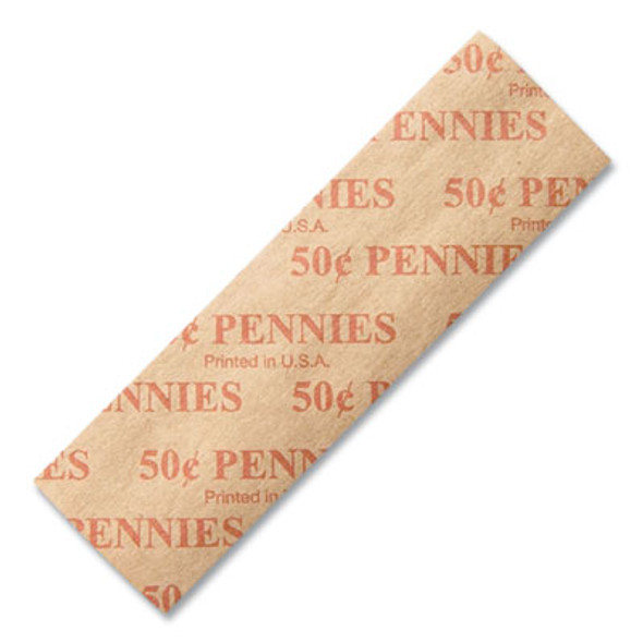 Flat Coin Wrappers, Pennies, $.50, 1000 Wrappers/Box