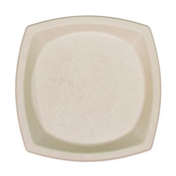 Compostable Molded Fiber Dinnerware, Proplanet Seal, Plate, 10 x 10, Tan, 125/Pack
