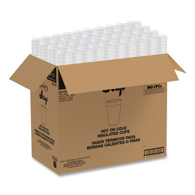 Breeze Hot/Cold Insulated Foam Drinking Cups, 16 Oz, Purple/White/Blue, 1,000/Carton