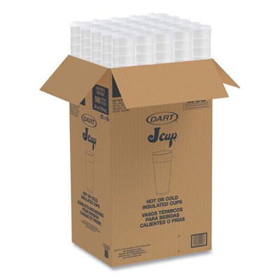 Breeze Hot/Cold Insulated Foam Drinking Cups, 24 Oz, Green/White/Blue, 500/Carton