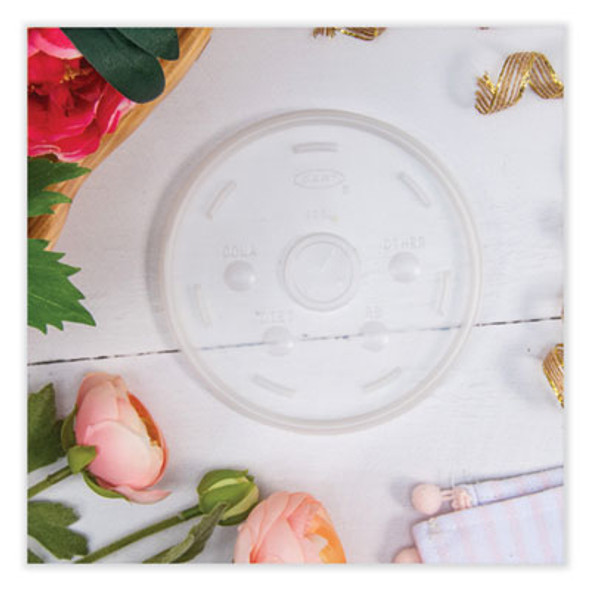 Lids For Foam Cups And Containers, Fits 32 Oz/44 Oz/60 Oz Hot Cups, Plastic, Translucent, 1,000/Carton