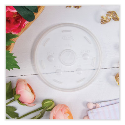 Lids For Foam Cups And Containers, Fits 32 Oz/44 Oz/60 Oz Hot Cups, Plastic, Translucent, 1,000/Carton