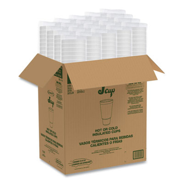 Breeze Hot/Cold Insulated Foam Drinking Cups, Pedestal Cup, 44 Oz, Purple/White/Blue, 300/Carton