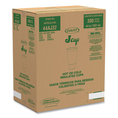 Coca-Cola Foam Cups, 44 Oz, White/Red, 20/Bag, 15 Bags/Carton