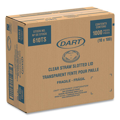 Plastic Cold Cup Lids, Fits 9 Oz To 10 Oz Cold Cups, Clear, 1,000/Carton