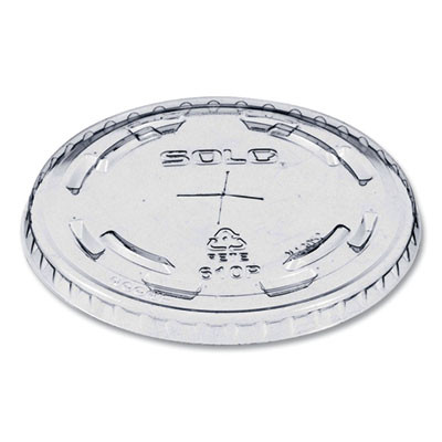 Plastic Cold Cup Lids, Fits 9 Oz To 10 Oz Cold Cups, Clear, 1,000/Carton
