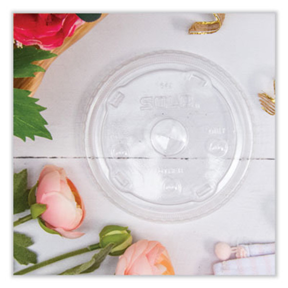 Plastic Cold Cup Lids, Fits 32 Oz To 44 Oz Cold Cups, Clear, 600/Carton