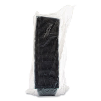 Presentabowls Pro Black Square Bowls, 12 Oz, 5 x 5 x 2, Black, Plastic, 63/Bag, 8 Bags/Carton
