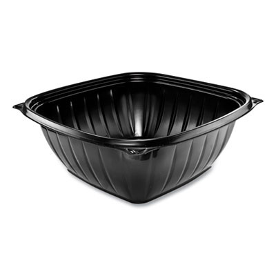 Presentabowls Pro Black Square Bowls, 64 Oz, 8.5 x 8.5 x 3.3, Plastic, 63/Bag, 4 Bags/Carton