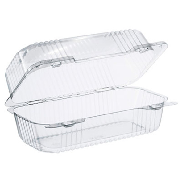 Staylock Clear Hinged Lid Containers, 4.5 x 8.5 x 3.6, Clear, Plastic, 250/Carton