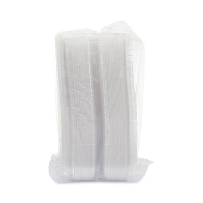 Staylock Clear Hinged Lid Containers, 4.5 x 8.5 x 3.6, Clear, Plastic, 250/Carton