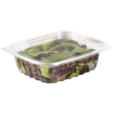 Clearpac Clear Container Lids, Flat, 6.5 x 7.5, Clear, Plastic, 63/Pack, 8 Packs/Carton