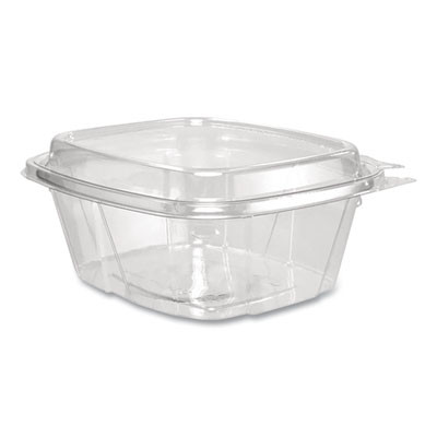 Clearpac Safeseal Tamper-Resistant/Evident Containers, Domed Lid, 16 Oz, Clear, Plastic, 100/Bag, 2 Bags/Carton