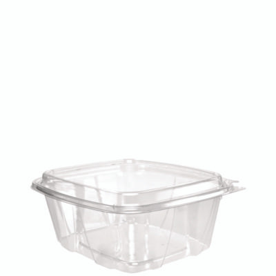 Clearpac Safeseal Tamper-Resistant/Evident Containers, Domed Lid, 32 Oz, Clear, Plastic, 100/Bag, 2 Bags/Carton