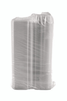 Clearpac Safeseal Tamper-Resistant/Evident Containers, Domed Lid, 32 Oz, Clear, Plastic, 100/Bag, 2 Bags/Carton