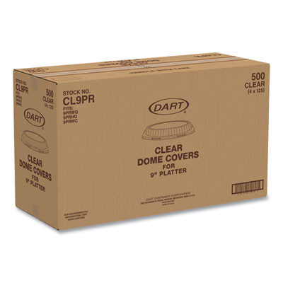 Dome Covers For Dinnerware, Clear, Plastic, 125/Bag, 4 Bags/Carton