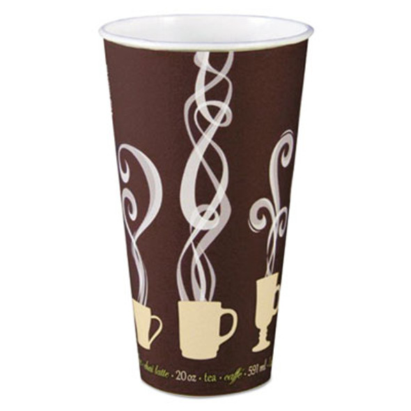 Thermoguard Insulated Paper Hot Cups, 20 Oz, Steam Print Design, 600/Carton