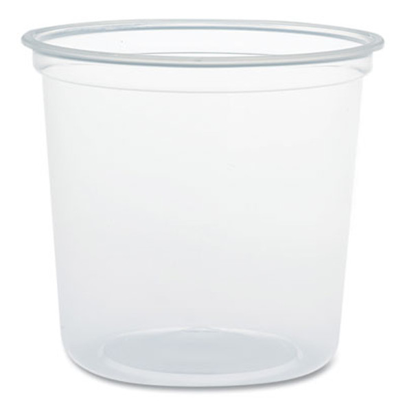 Microgourmet Plastic Deli Container, 24 Oz, 4.7" Diameter x 4.1" h, Translucent, 500/Carton