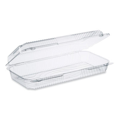 Staylock Clear Hinged Lid Containers, 8 x 13.38 x 2.6, Clear, Plastic, 200/Carton