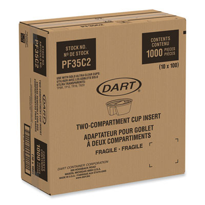 Plastic Cup Insert, 3.5 Oz, 3.6" Diameter x 1.3" h, Clear, 1,000/Carton