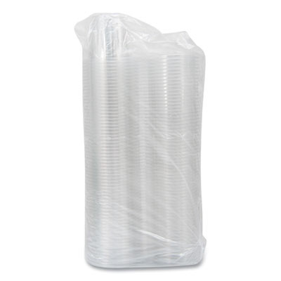 Safeseal Tamper-Resistant, Tamper Evident Bowls, Flat Lid, 12 Oz, 4.36 x 8.84 x 3.51, Clear, Plastic, 256/Carton