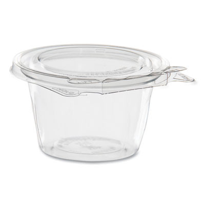 Safeseal Tamper-Resistant, Tamper Evident Bowls, Flat Lid, 8 Oz, 4.6 x 8.84 x 2.49, Clear, Plastic, 272/Carton