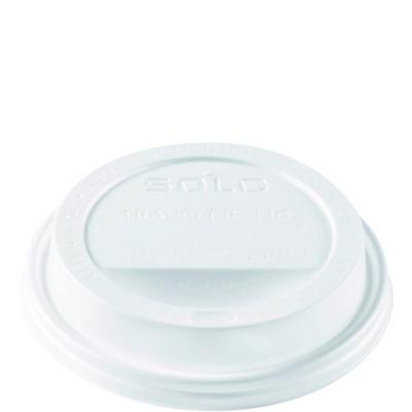 Solo Traveler Sip Through Lids For Thermoguard Hot Cups, Fits 12 Oz To 24 Oz Hot Cups, Plastic, White, 1,200/Carton