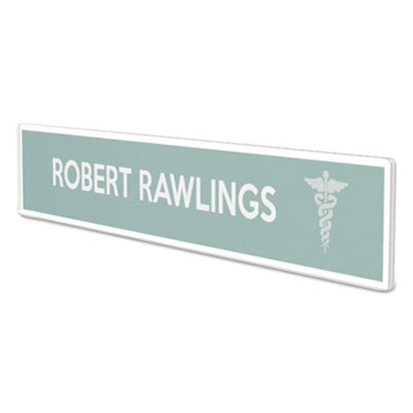 Superior Image Cubicle Nameplate Sign Holder, 8.5 x 2 Insert, Clear