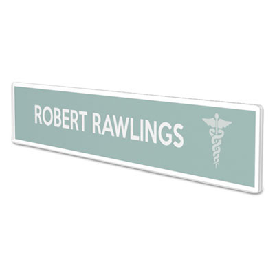 Superior Image Cubicle Nameplate Sign Holder, 8.5 x 2 Insert, Clear