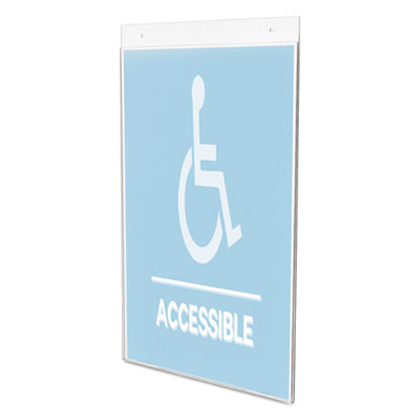 Classic Image Single-Sided Wall Sign Holder, Plastic, 11 X 17 Insert, Clear