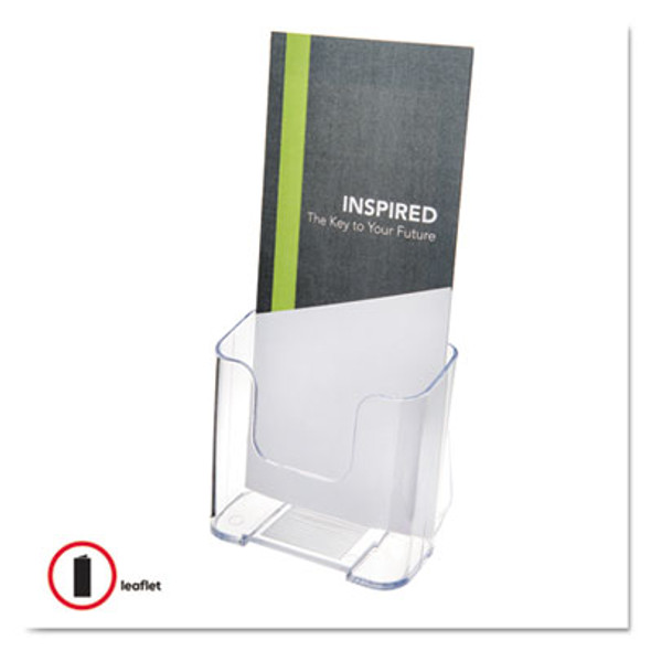 Docuholder For Countertop/Wall-Mount, Leaflet Size, 4.25w X 3.25d X 7.75h, Clear