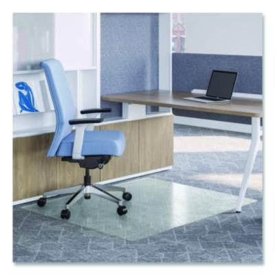 Oceanmat Carpet Chair Mat For Flat Pile Carpeted Floors, Rectangular, Straight Edges, 46" x 60", Clear