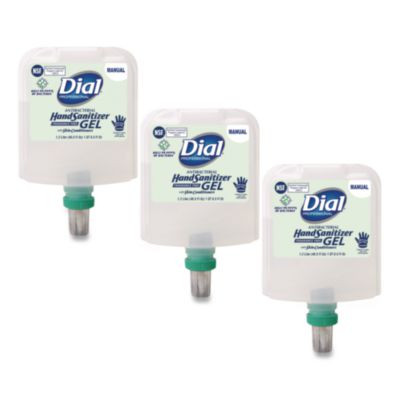 Antibacterial Foaming Hand Sanitizer Refill For Dial 1700 V Dispenser, 1.2 L, Fragrance Free, 3/Carton