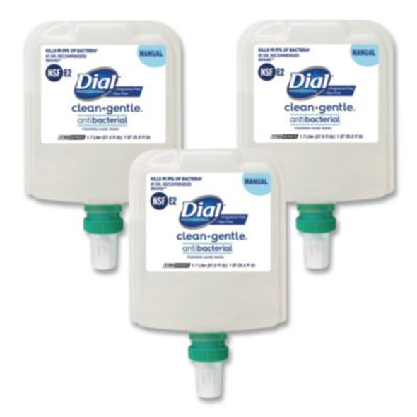Clean+Gentle Antibacterial Foaming Hand Wash Refill For 1700 Dispenser, Fragrance-Free, 1.7 L, 3/Carton