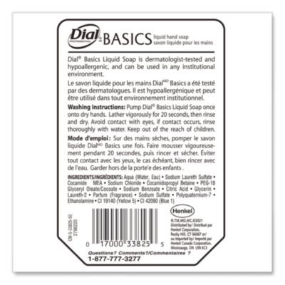 Basics Mp Free Liquid Hand Soap Refill For Versa Dispenser, Unscented, 15 Oz, 6/Carton