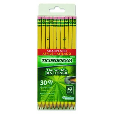 Pre-Sharpened Pencil, Hb (#2), Black Lead, Yellow Barrel, 30/Pack