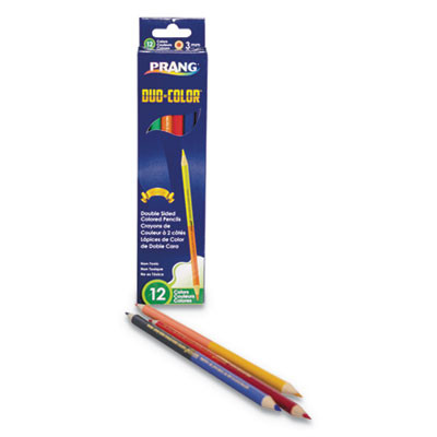 Duo-Color Colored Pencil Sets, 3 Mm, Assorted Lead And Barrel Colors, 6/Pack