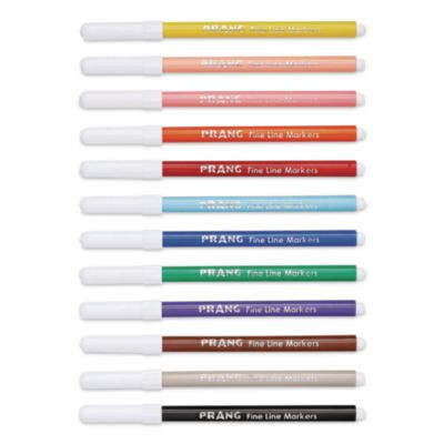 Fine Line Markers, Fine Bullet Tip, Assorted Colors, 144/Set