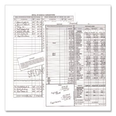 Simplified Weekly Bookkeeping Record, 4 Column Format, Brown Cover, 11 X 8.5 Sheets, 128 Sheets/Book
