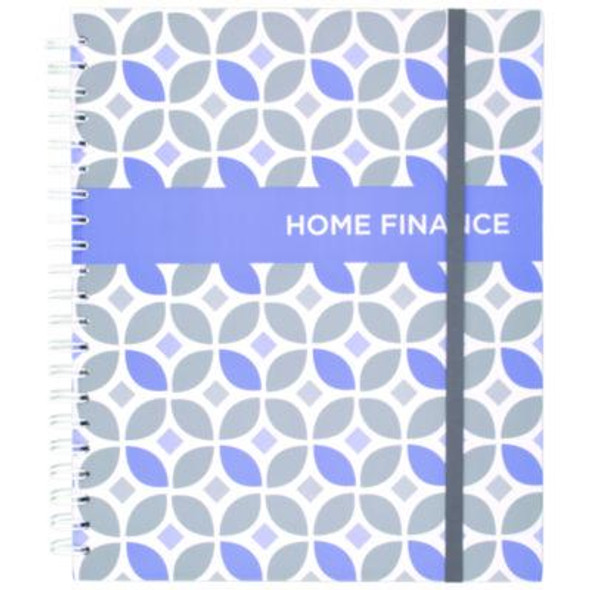 Monthly Home Finance Organizer, 5 Column Format, Black/Green/White Cover, 11 X 9 Sheets, 30 Sheets/Book