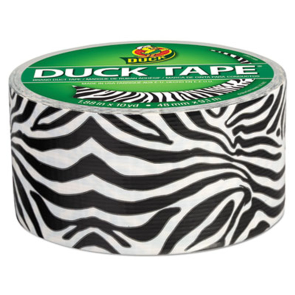 Colored Duct Tape, 3" Core, 1.88" X 10 Yds, Black/White Zebra