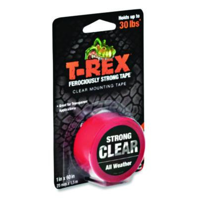 Strong Mounting Tape, Permanent, Holds Up To 0.5 Lb/1 Sq In, 1" x 60", Clear