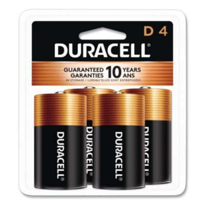 Coppertop Alkaline D Batteries, 4/Pack