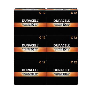 Coppertop Alkaline C Batteries, 72/Carton